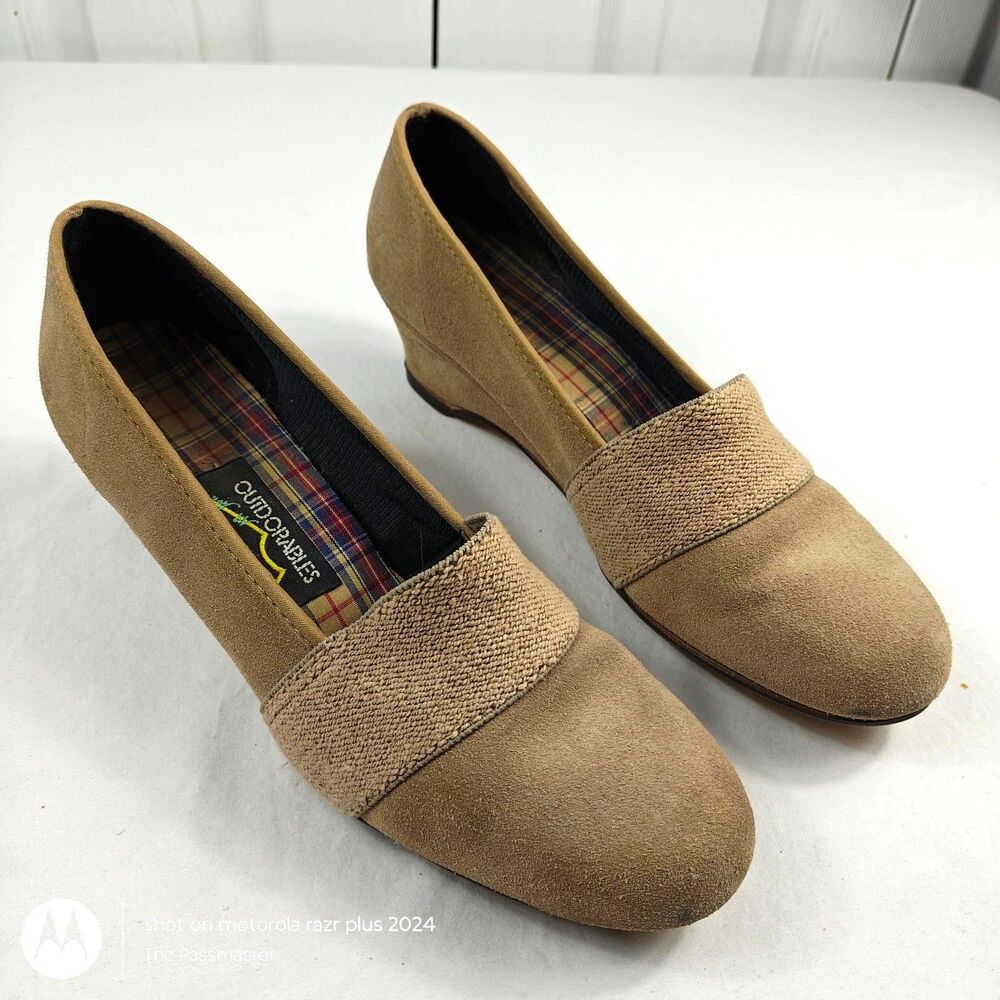 VTG Women's Daniel Green OUTDORABLES Wedge Slip-on Shoes US Size 7 Narrow - Picture 4 of 9